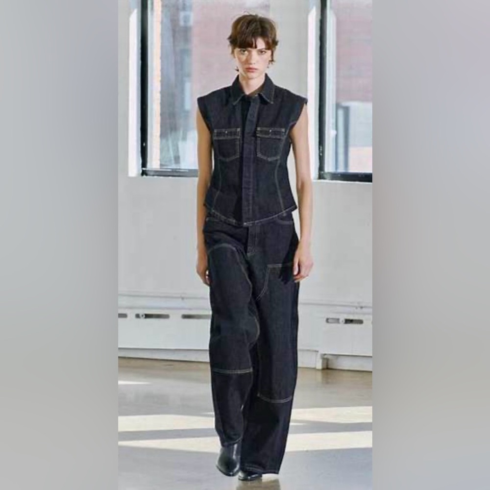 Zara High Waist Carpenter Jeans